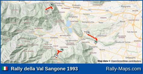 Mapy Zaplanuj Rally Della Val Sangone 1993 RajdTrasa Pl