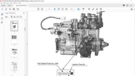 Yanmar Ypd Mp Ypd Mp Series Fuel Injection Equipment Service Manual