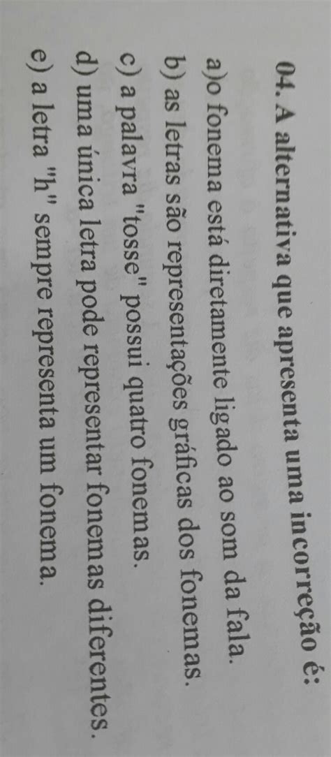 Alternativa Que Apresenta Uma Incorreção é Br