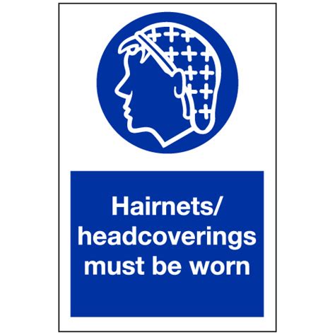 Hairnets And Haircoverings Must Be Worn Sign Ref Hc12 Safety Sign Warehouse