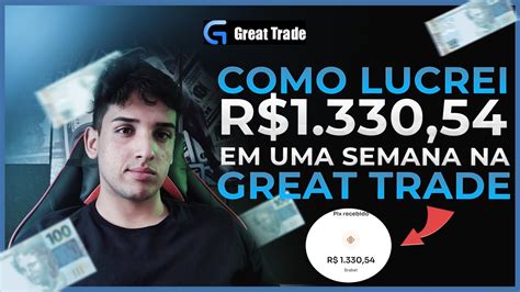 QUAL ESTRATÉGIA USEI PARA LUCRAR R 1330 54 NA GREAT TRADE EM APENAS 1