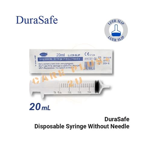 Durasafe Disposable Syringe Without Needle Luer Slip Picagari Tanpa