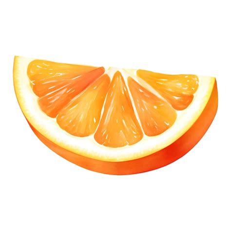 Premium Vector Sliced Orange Fruit Isolated Hand Drawn Painting