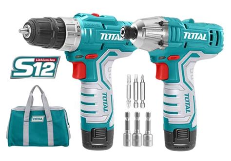 Total Power Tools Lithium Ion Cordless Pcs Combo Kit Tkli