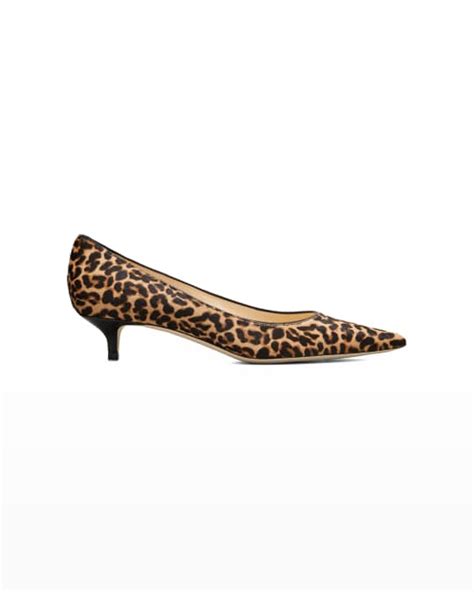 Jimmy Choo Amelia 35mm Kitten Heel Leopard Pumps Neiman Marcus