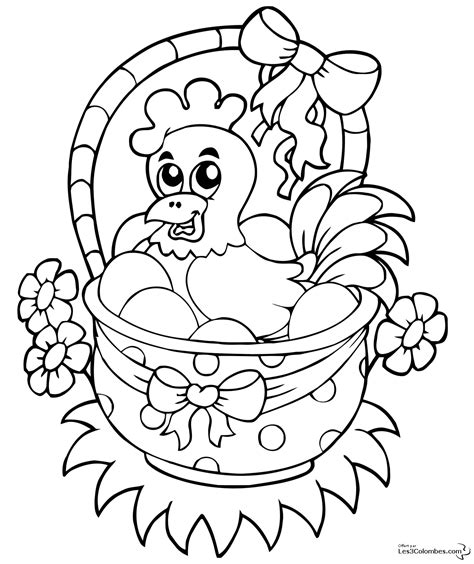 Coloriage Poulet Et Oeuf Pour Paques Coloriage En Ligne Gratuit Pour