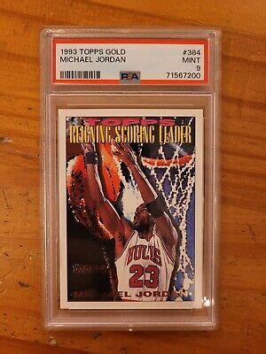 1993 94 Topps Gold 384 Michael Jordan PSA 9 Mint HOF Bulls EBay