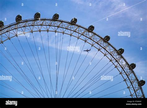 London Eye Or Millennium Wheel On South Bank Of River Thames In London