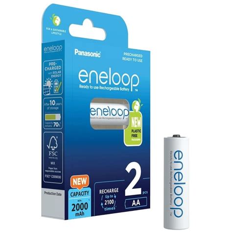 Panasonic Eneloop Accu Rechargeable Aa Emballage 2pcs