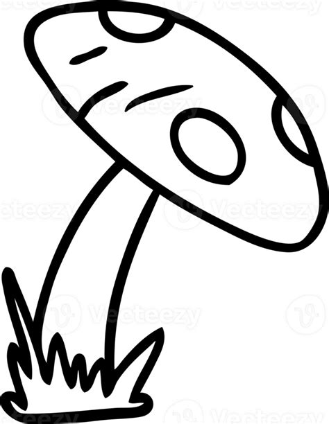 Hand Drawn Line Drawing Doodle Of A Toad Stool Icon 40834425 Png