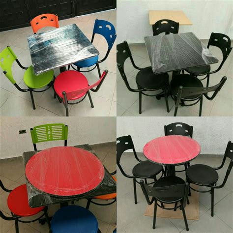 Juego De 4 Sillas Karla Y Mesa Para Restaurante Bar Cafeterí 109