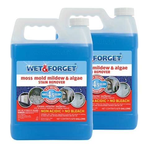 Wet And Forget Moss Mold Mildew And Algae Stain Remover 75 Gal 2 Pk Sams Club Mildew