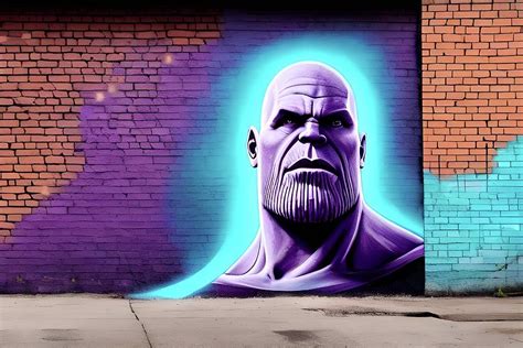 Thanos Graffiti Digital Art By Ricardo Gabriel De Oliveira Fine Art