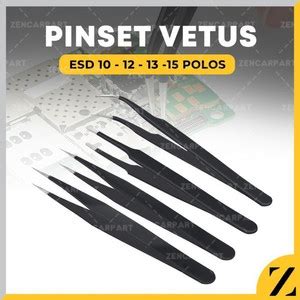 Jual Pinset Vetus Tweezer Tweezers Lurus Lancip ESD 10 120mm 12cm HRC40