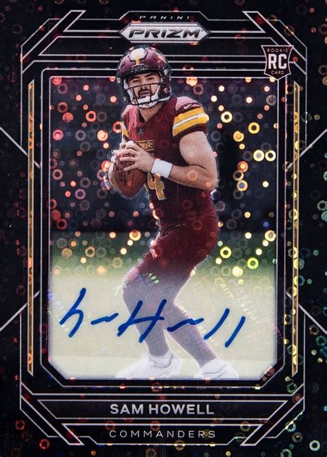 Sam Howell 2022 Prizm Rookie Autographs No Huddle Black 306 Price