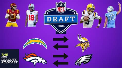 2 Round Nfl Mock Draft Big Trades Youtube