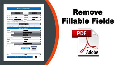 How To Remove Fillable Fields In Pdf Using Adobe Acrobat Pro Dc