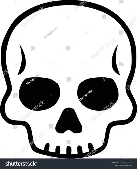 White Human Skull Drawing Man Body Stock Vector (Royalty Free ...