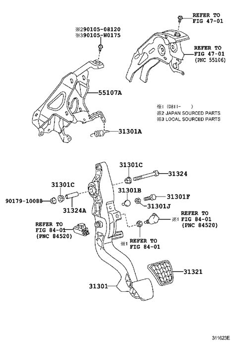 Toyota Yaris Frpksp L Chmrkw Powertrain Chassis Clutch Pedal