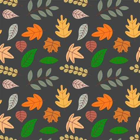 Premium Vector Abstract Flat Hand Draw Autumn Leaves Background Vector