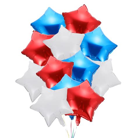 Pcs Independence Day Balloon Balloons Decor Star Shaped Memorial