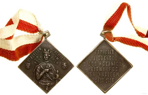 Medal Z Okazji 500 Rocznicy Bitwy Pod Grunwaldem 1910 Popiersie