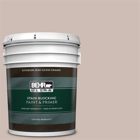 BEHR ULTRA 5 Gal N150 2 Smokey Pink Semi Gloss Enamel Exterior Paint