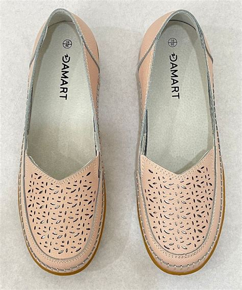 Damart Coral Almond Pink Moccasin Shoes Wide Fit Rrp £3900 Ref 6 Ebay