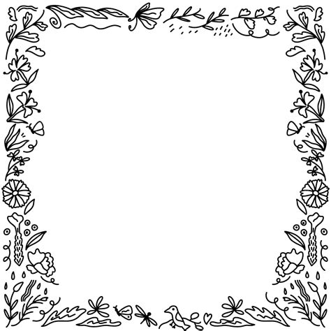 Doodle Border Hand Drawn Borders Doodle Planner Borders Png