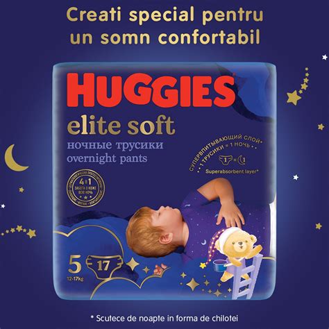 Pachet Scutece Chilotel De Noapte Huggies Elite Soft Pants Overnight