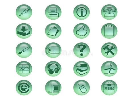 Icon Set stock illustration. Illustration of business, document - 619975