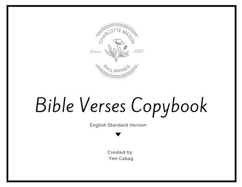 Charlotte Mason Philippines Bible Verses Copybook (PDF) – Charlotte