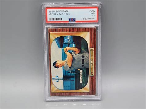 Sold At Auction 1955 Bowman Mickey Mantle 202 PSA 3 5 HOF