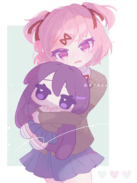 Natsuki And Yuri Doki Doki Literature Club Drawn By Anzen Robo Zz