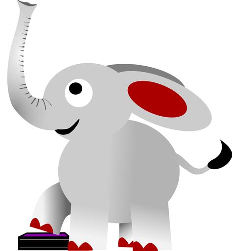 Happy Elephant Cartoon Royalty Free Svg Cliparts Vectors And Clip