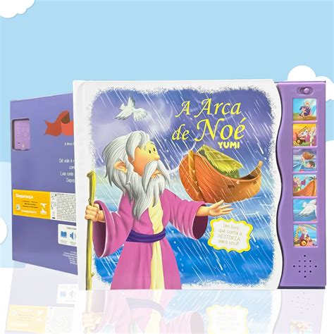 Livro Sonoro Infantil A Arca De Noé Histórias da Bíblia Infantil Ler