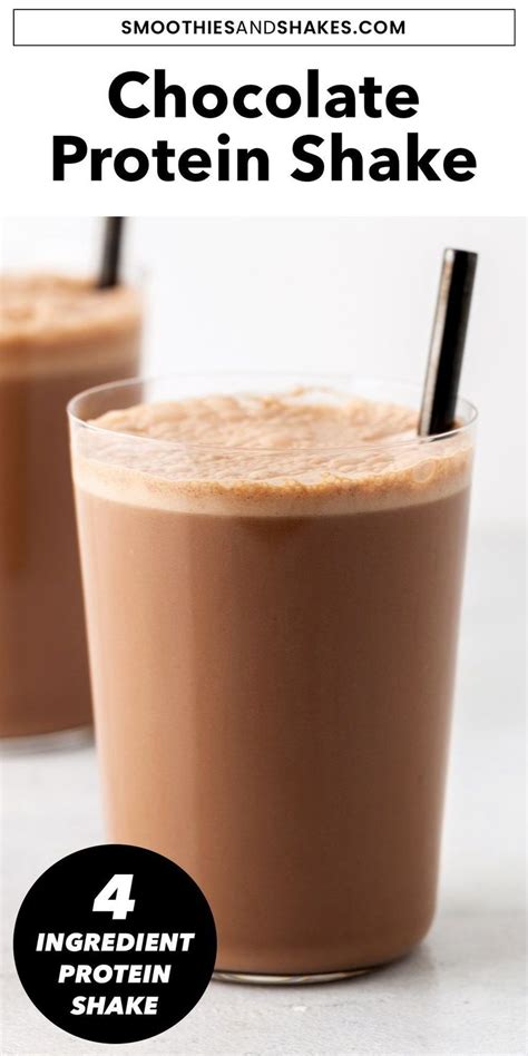 Chocolate Protein Shake Chocolate Protein Shakes Protein Shake Recipes Chocolate Protein