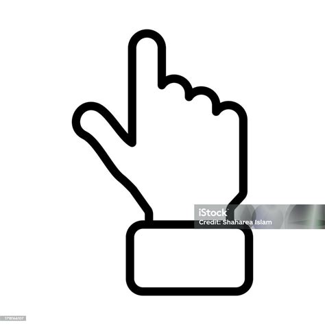 Cursor Finger Icon Stock Illustration - Download Image Now - Computer ...