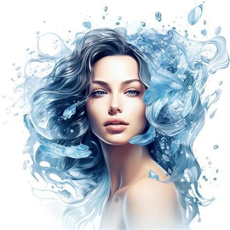 Premium Photo A Poster With A Beatutiful Woman And Water On The Hair