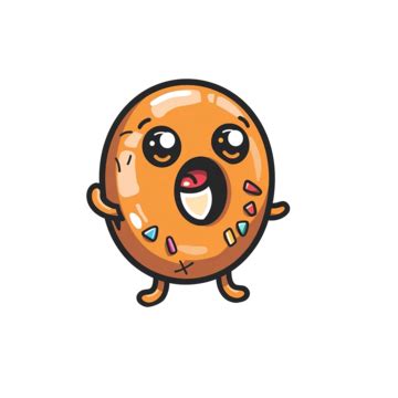 Cute Donut Mascot Playing Basketball Freestyle With Ball Adorable