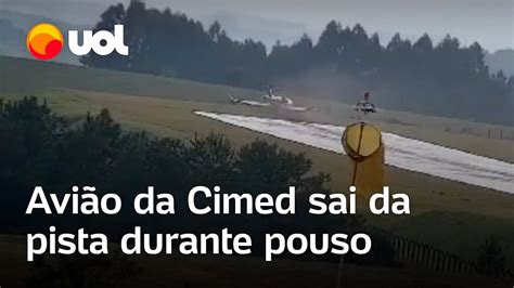 V Deo Mostra Momento Em Que Avi O Da Cimed Sai Da Pista Durante Pouso