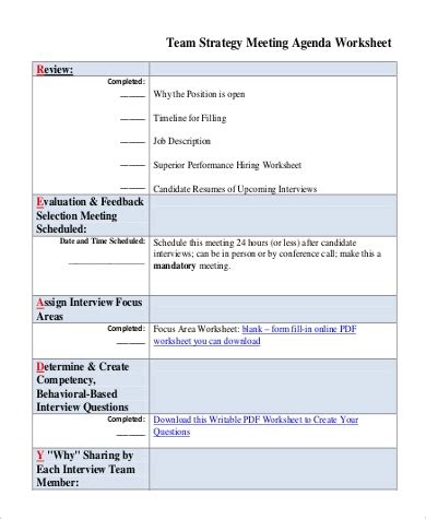 Free 9 Team Meeting Agenda Samples In Ms Word Pdf Within Project