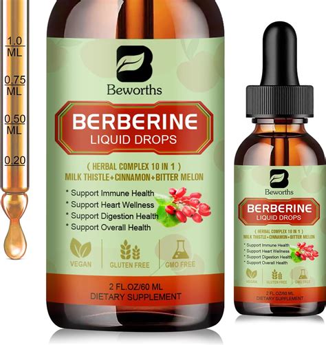 Amazon Berberine Hcl Supplement Berberine Liquid Drops With