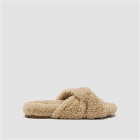 Dello Shearling Slide Sandal Eileen Fisher