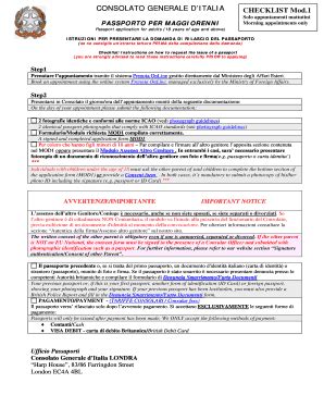 Richiesta Passaporto Fill And Sign Printable Template Online