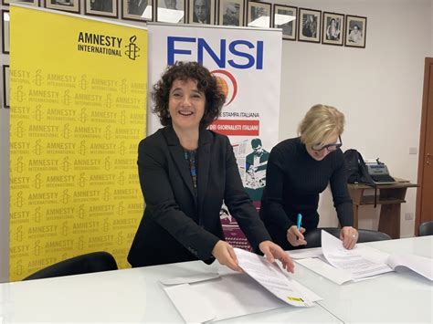 FNSI Diritti Umani E Corretta Informazione Firma Del Protocollo Di