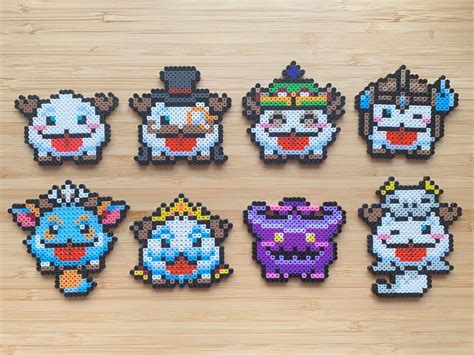 Poro League of Legends Perler Beads Art puede ser imán de nevera