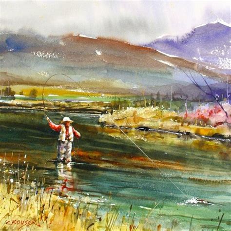 Trout Fishing Watercolor Print Fish Art Painting By Dean Crouser