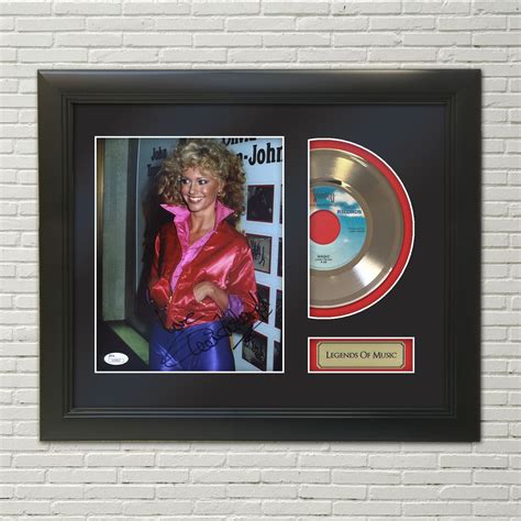 Olivia Newton John Magic Reproduction Signature Framed 45 Gold Record Display “m4” Gold