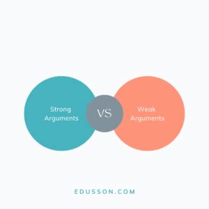distinguish  strong argument  weak edusson blog